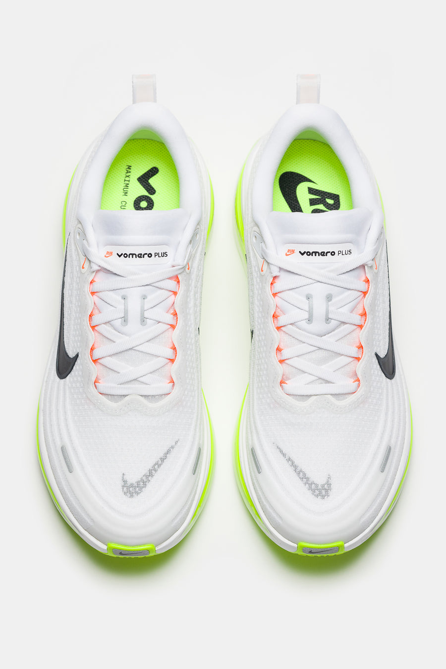 Nike Vomero Plus Sneaker in White/Black/Volt/Barely Volt - Notre
