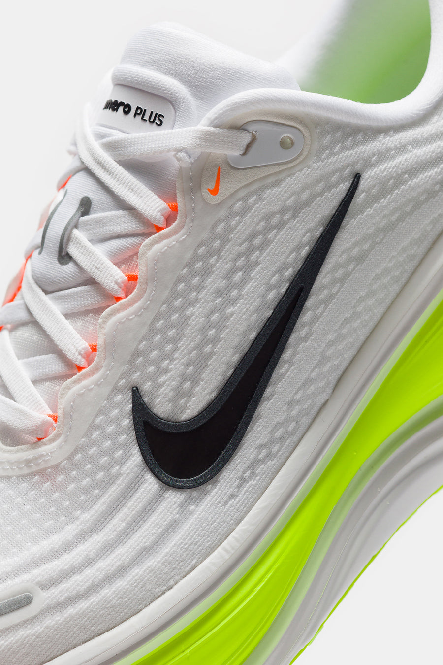 Nike Vomero Plus Sneaker in White/Black/Volt/Barely Volt - Notre