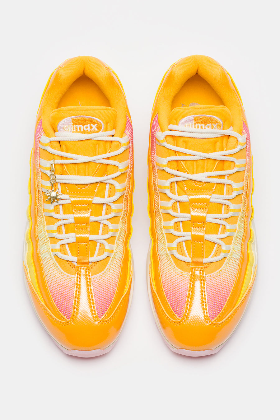 Nike Air Max 95 Big Bubble Sneaker in University Gold/Coconut Milk/Pink Foam - Notre