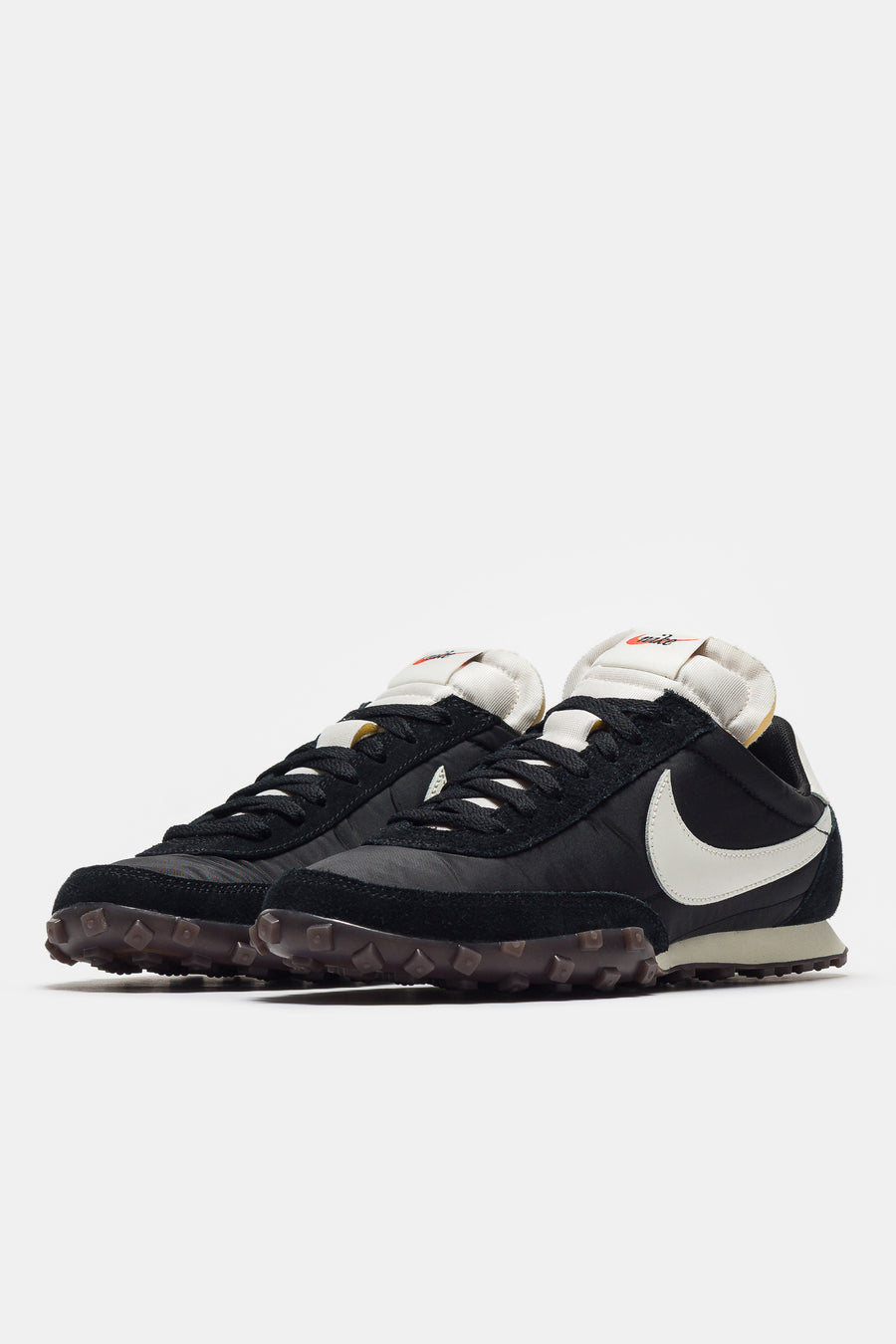 Nike Waffle Racer Sneaker in Black/Sail/Coconut Milk/Gum Dark Brown - Notre