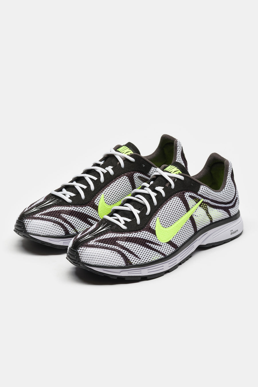 Nike Zoom Streak 3 Sneaker in White/Volt/Flat Pewter/Black - Notre
