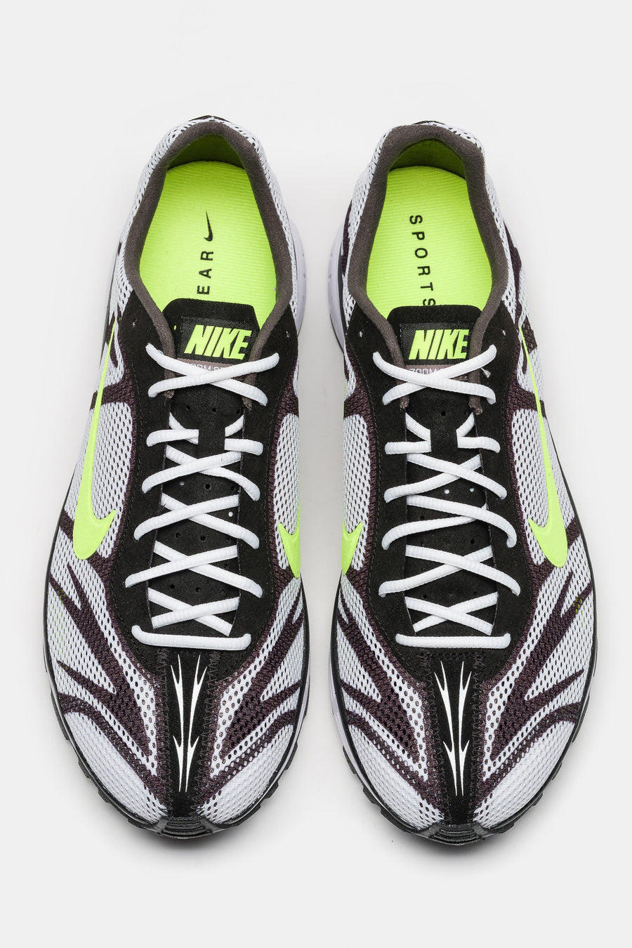 Nike Zoom Streak 3 Sneaker in White/Volt/Flat Pewter/Black - Notre