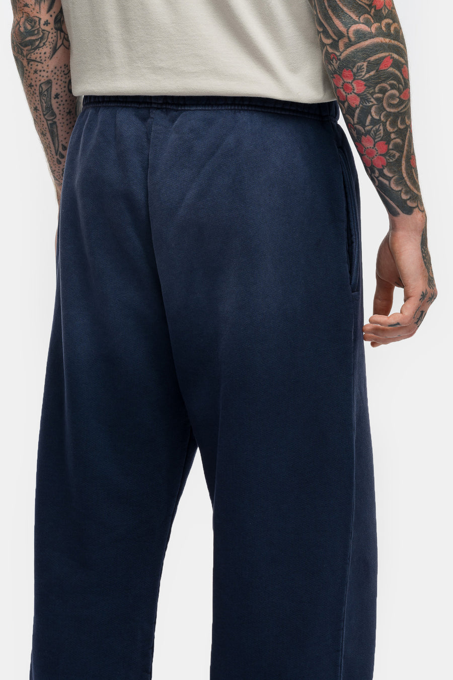 Notre Mechanic Damaged Sweatpant in Navy - Notre