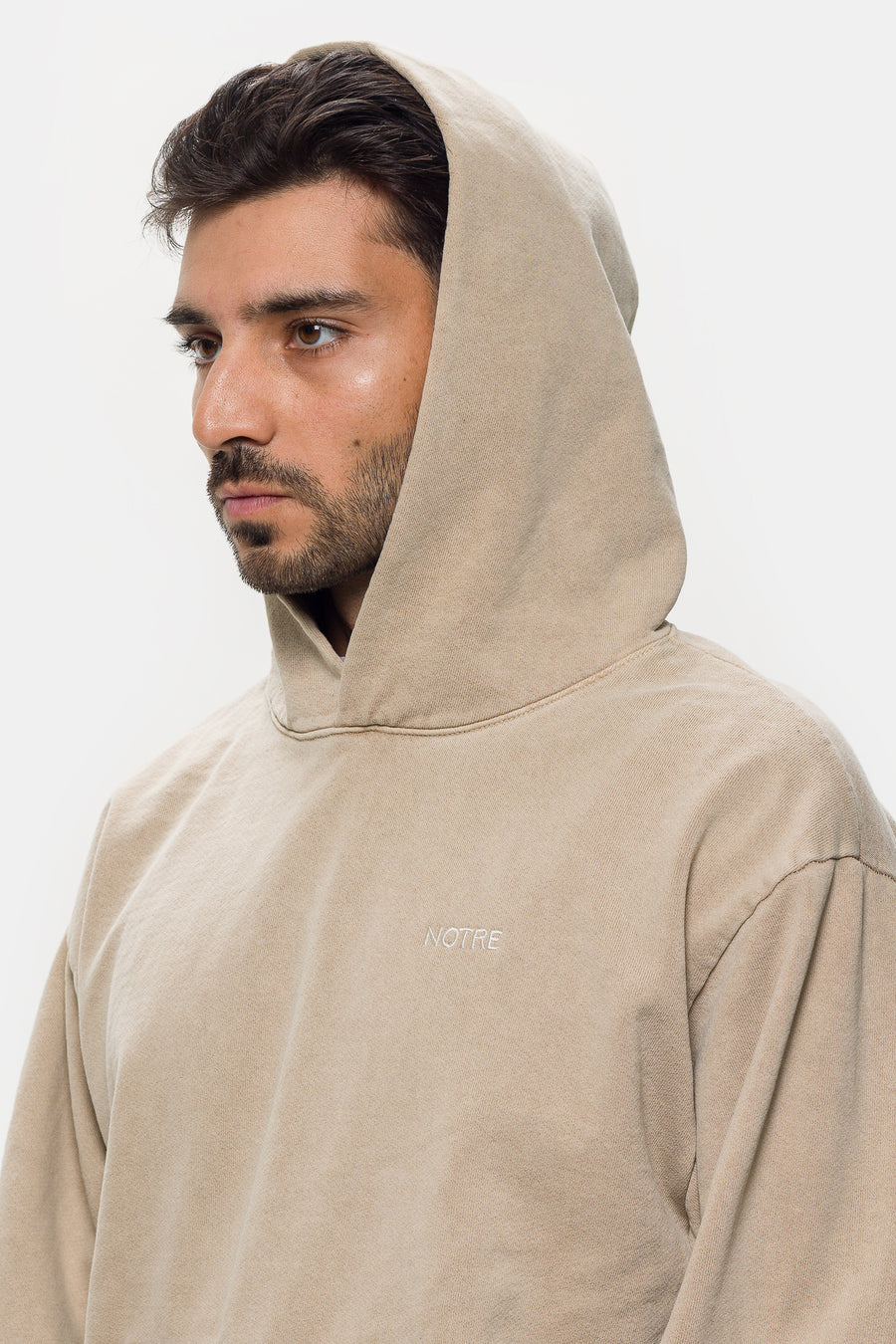 Notre Notre Logo Hoodie in Mushroom - Notre