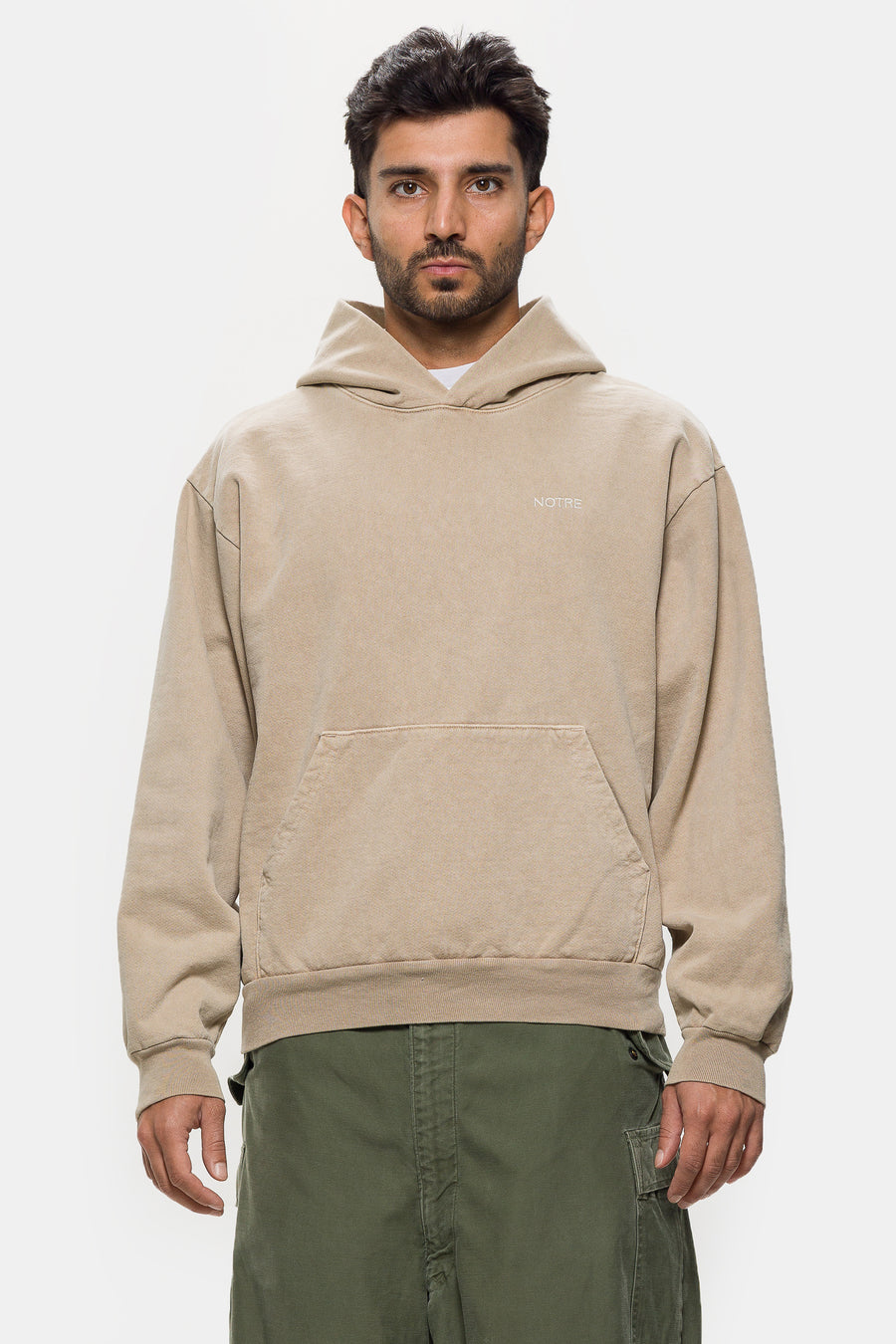 Notre Notre Logo Hoodie in Mushroom - Notre
