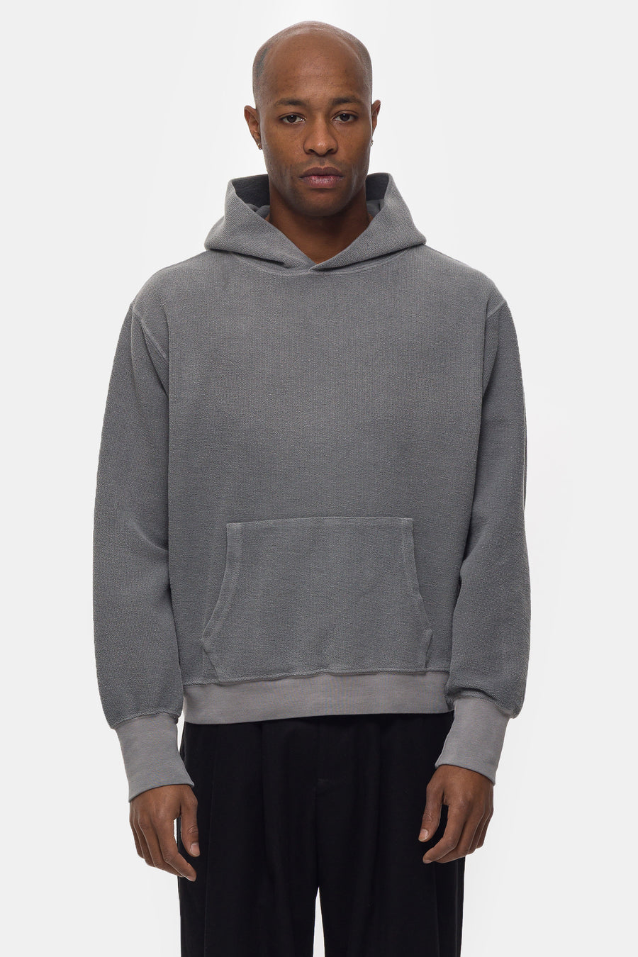 Notre Reverse French Terry Hoodie in Steel Grey - Notre