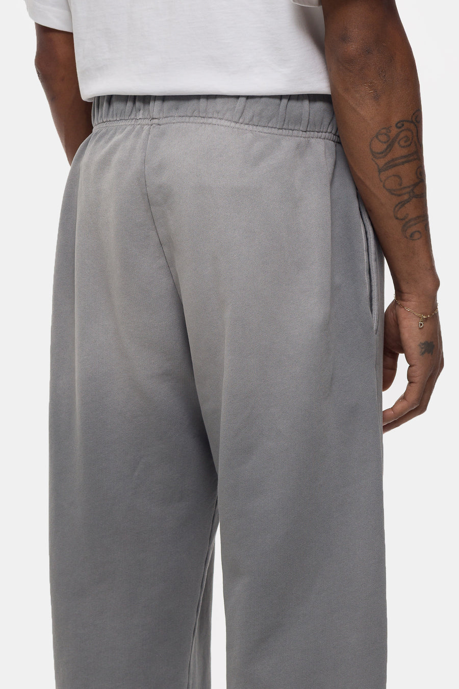 Notre Washed Baggy Sweatpant in Steel Grey - Notre