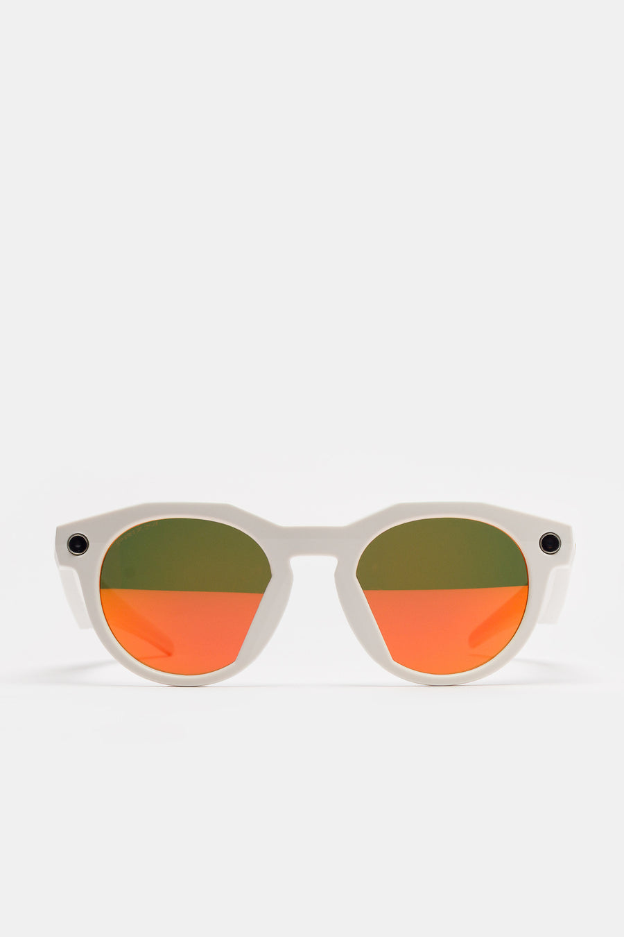 Oakley Meta HSTN Glasses in Warm Grey/Prizm Ruby Lens - Notre