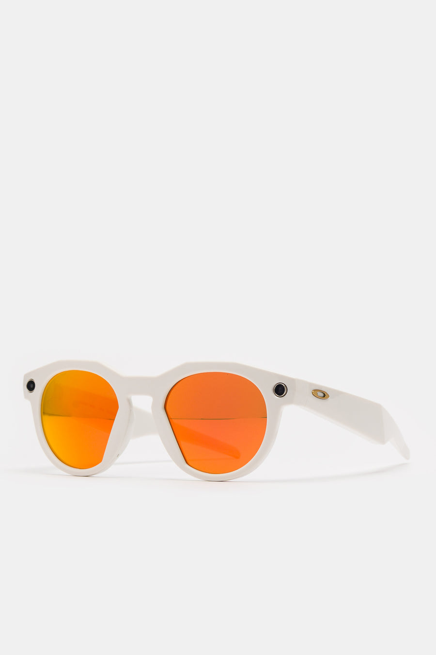 Oakley Meta HSTN Glasses in Warm Grey/Prizm Ruby Lens - Notre