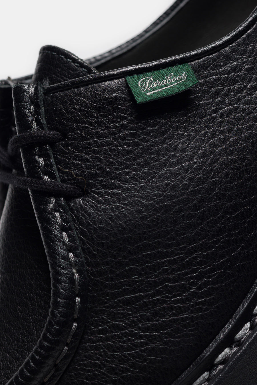 Paraboot Michael Moc Lace-Up Shoe in Black Deer Leather - Notre