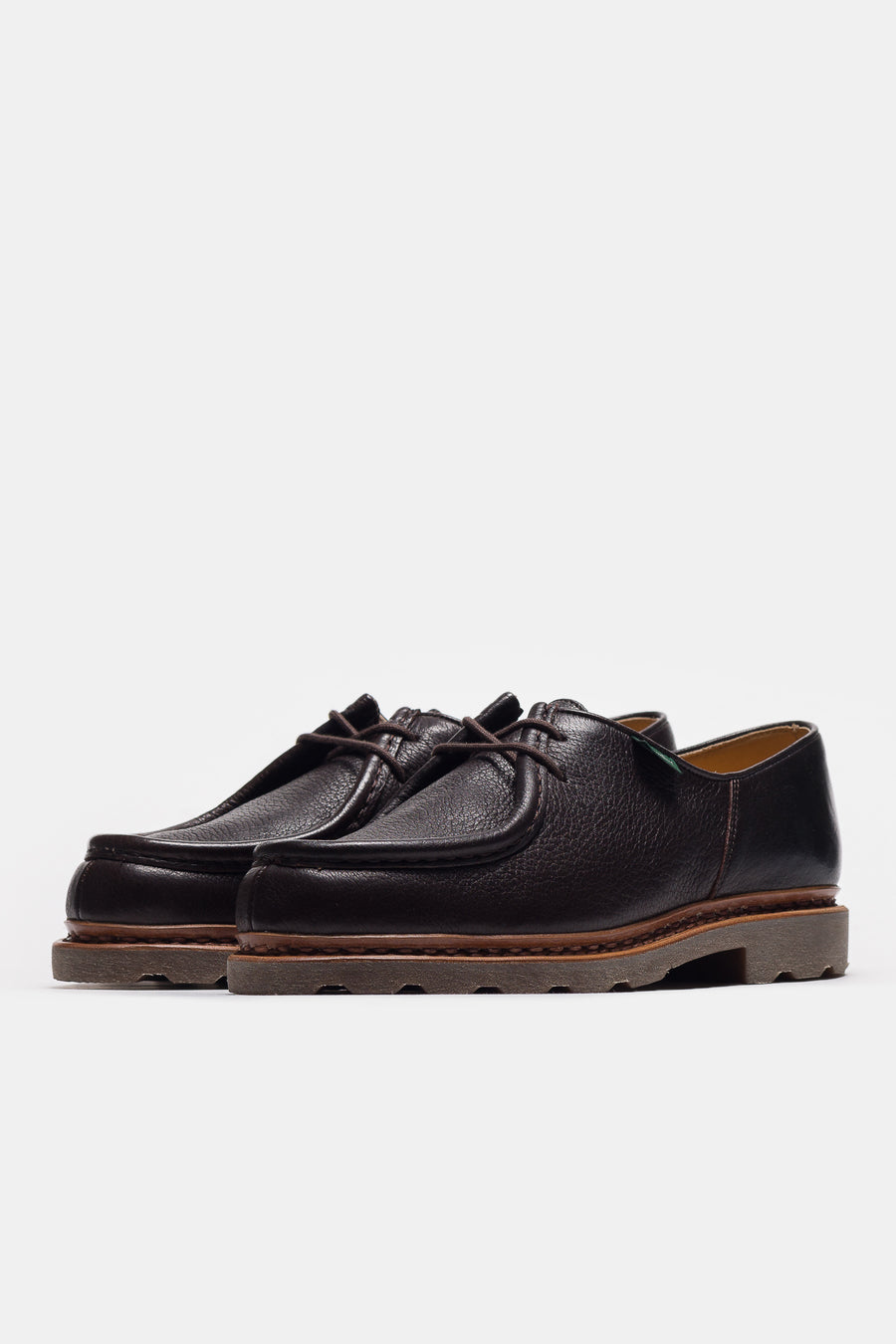 Paraboot Michael Moc Lace-Up Shoe in Brown Deer Leather - Notre