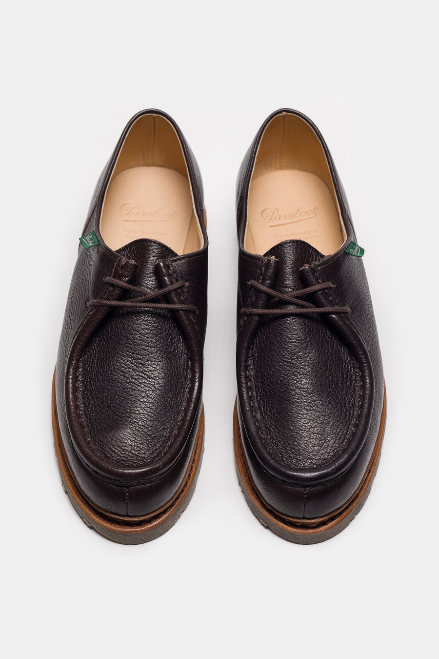 Paraboot Michael Moc Lace-Up Shoe in Brown Deer Leather - Notre
