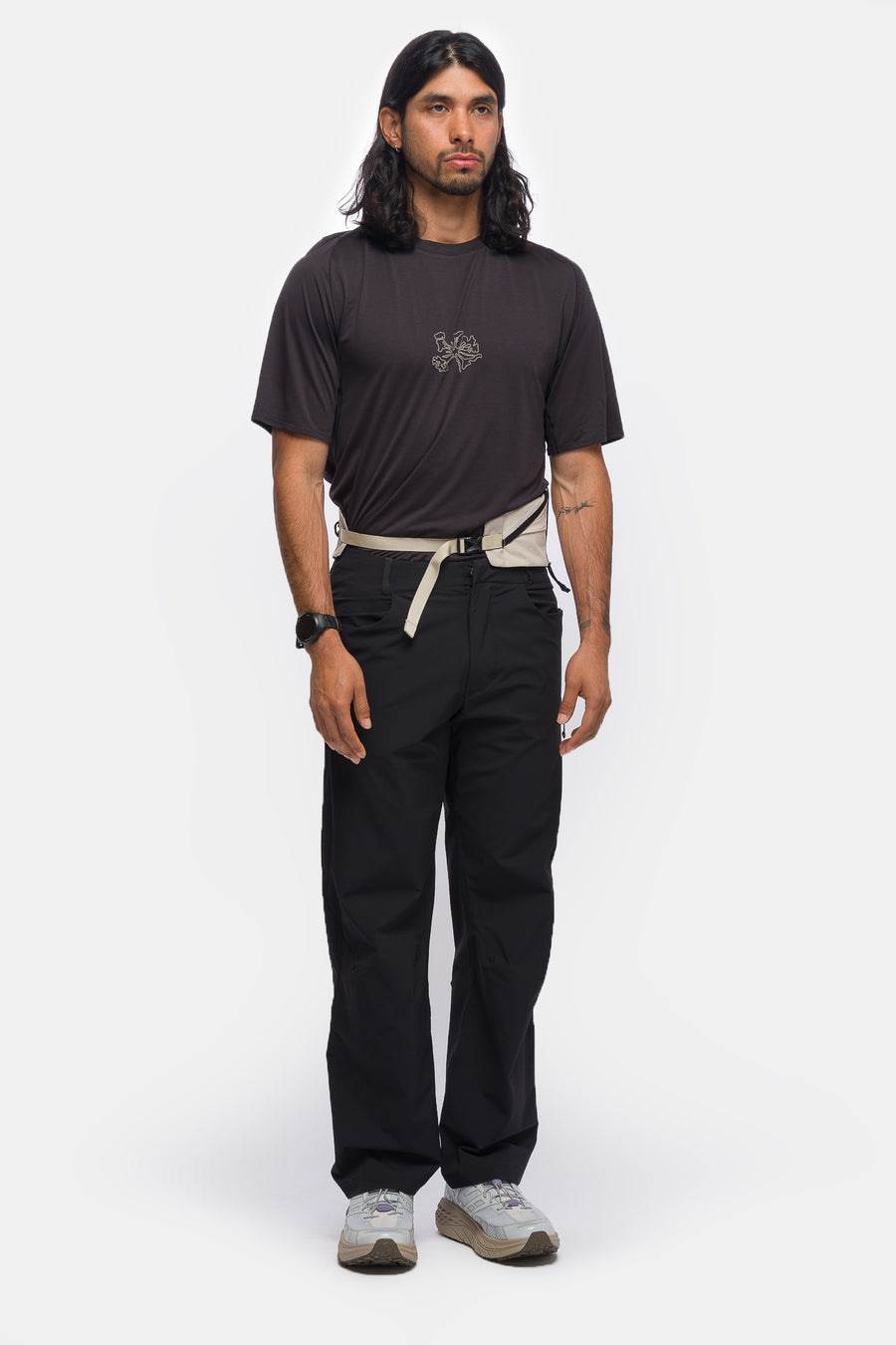 Portal Lateral Peak SS T-Shirt in Black Beauty - Notre