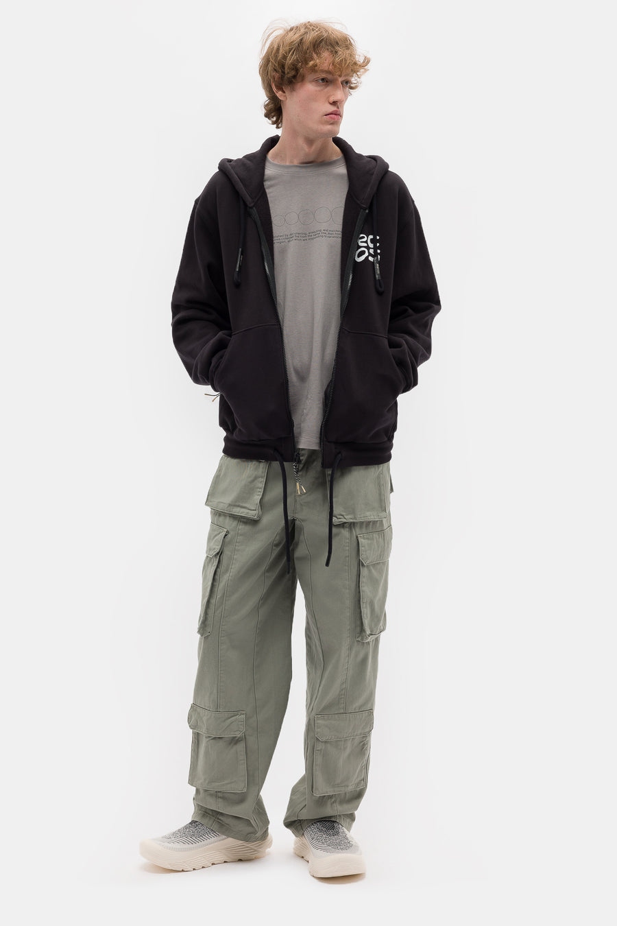 RC Outdoor Supply Stack Logo Zip Up Hoodie in Black - Notre