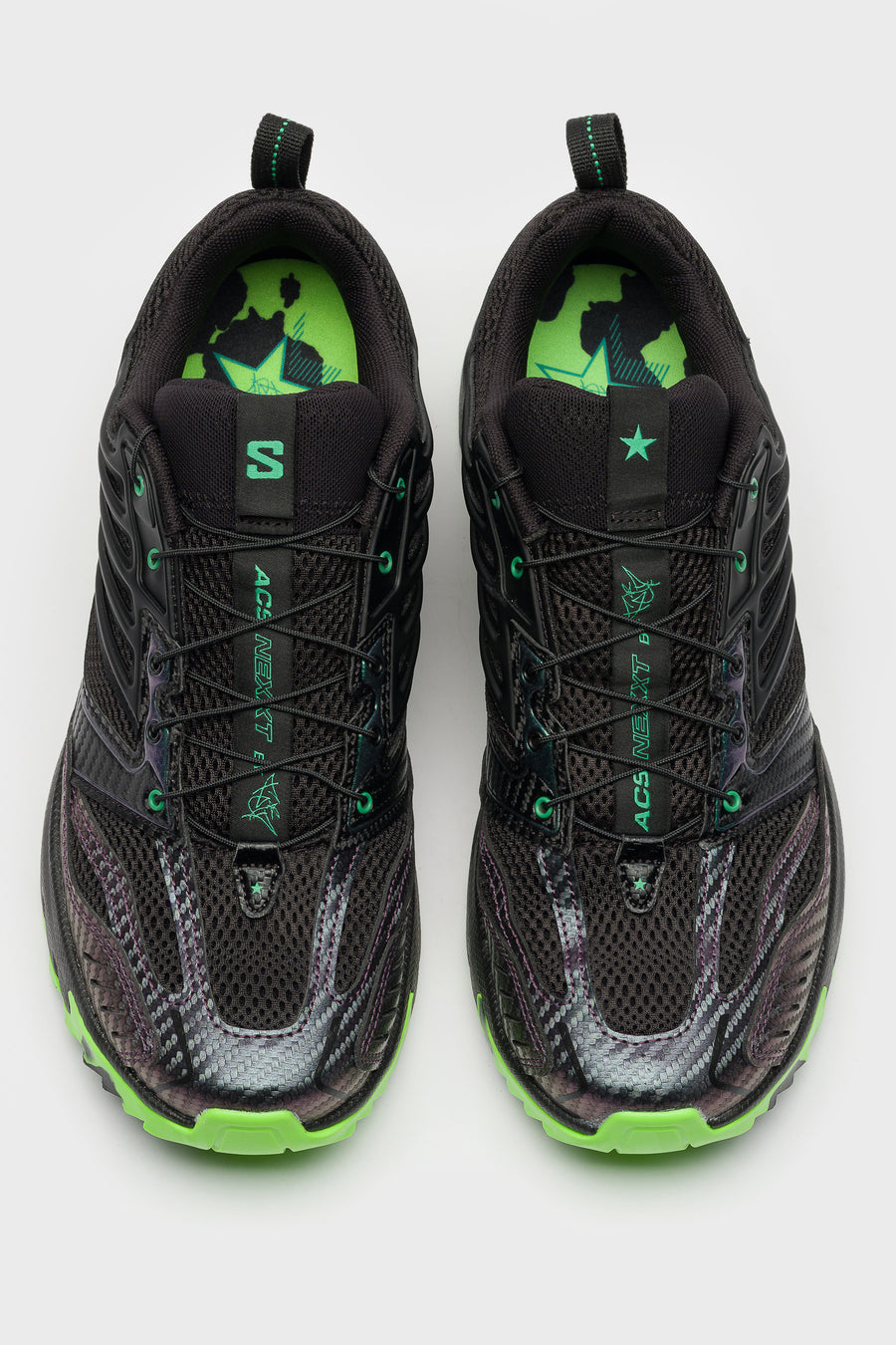 SALOMON ADVANCED Feid ACS Nexxt Sneaker in Black/Bright Green/Green Gecko - Notre