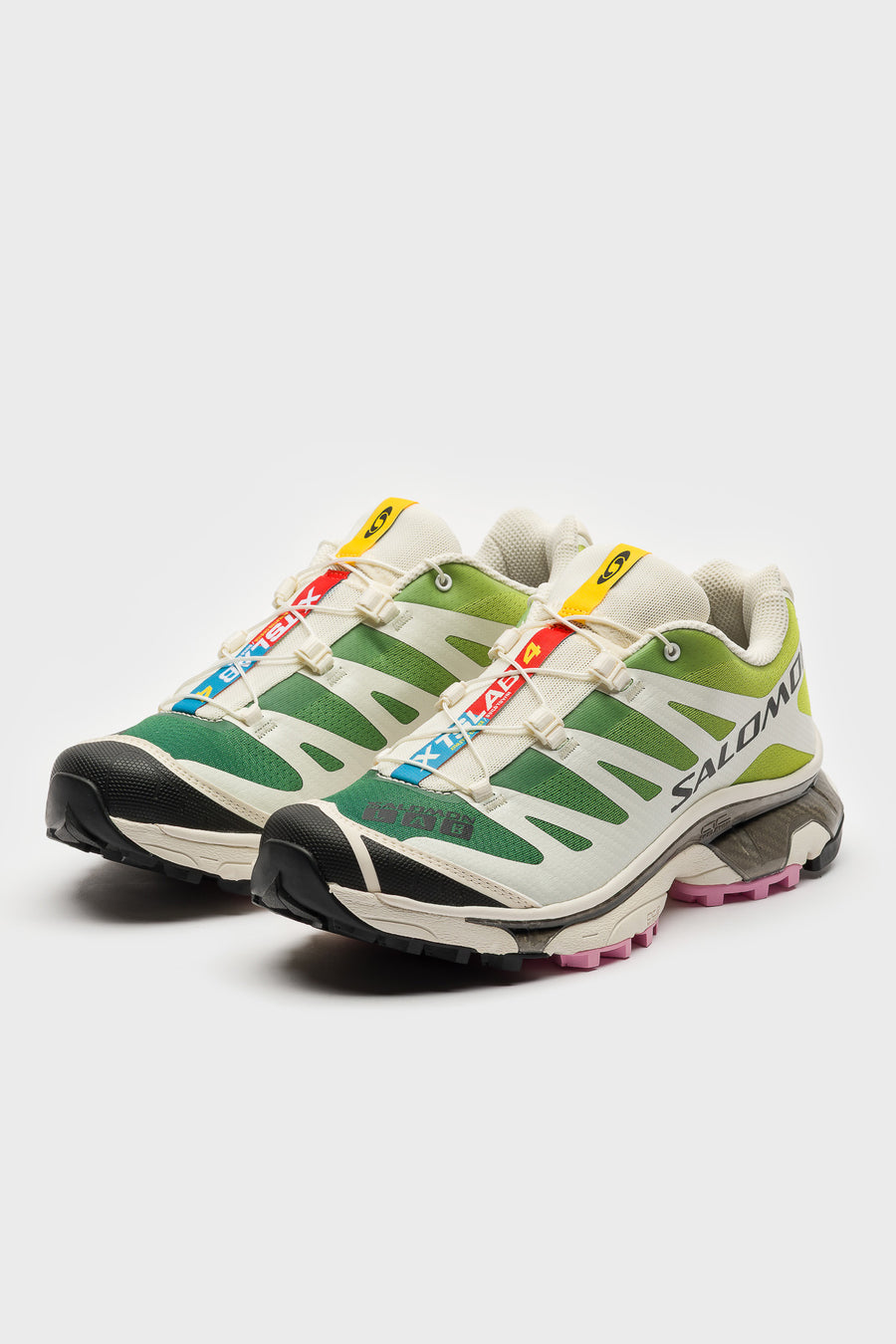 SALOMON ADVANCED XT-4 OG Sneaker in Vanilla Ice/Acid Lime/Pink Frosting - Notre