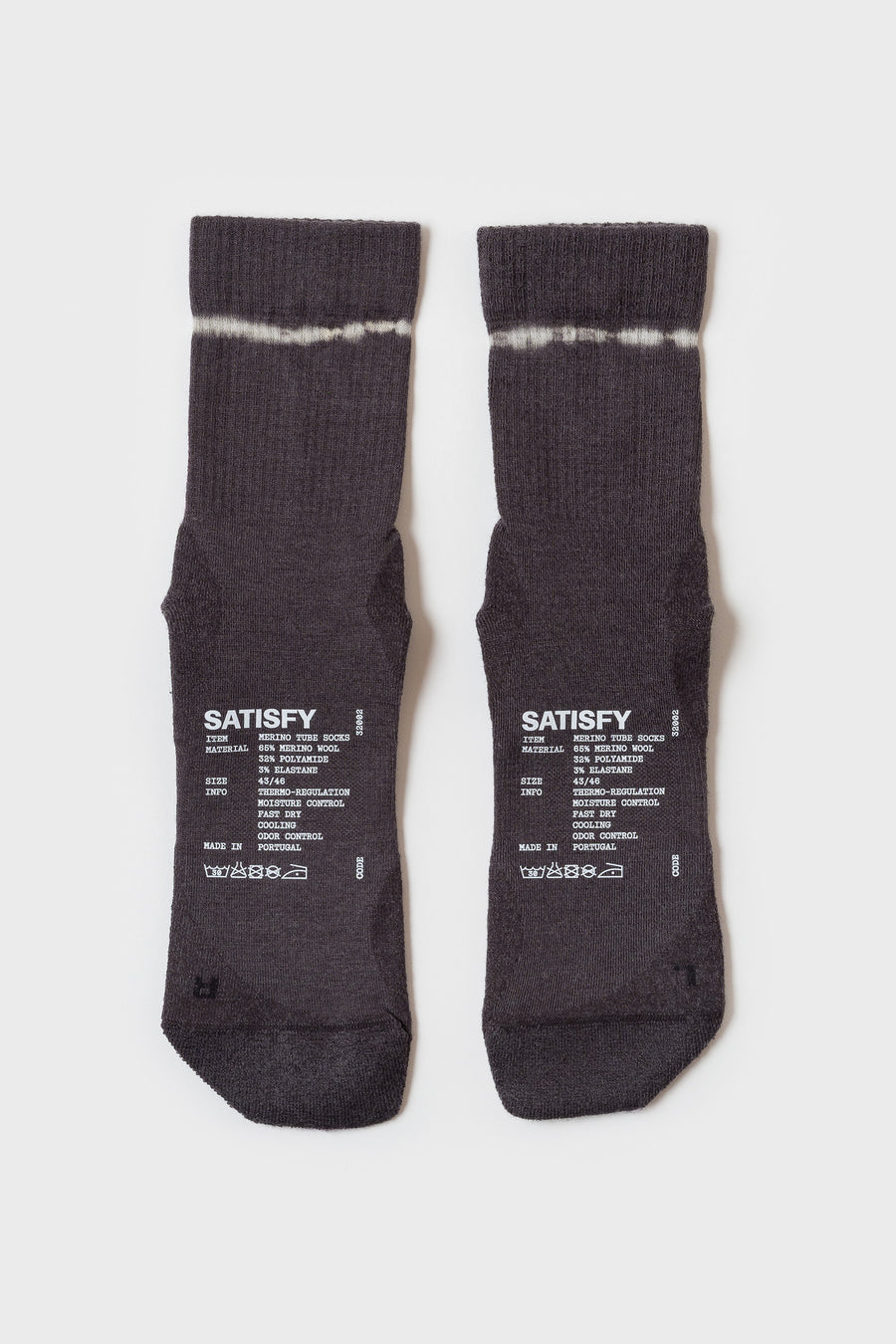 Satisfy Merino Nylon Tube Sock in Black Tie Dye - Notre