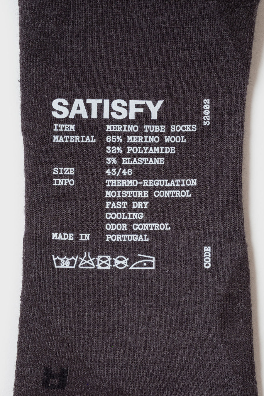 Satisfy Merino Nylon Tube Sock in Black Tie Dye - Notre