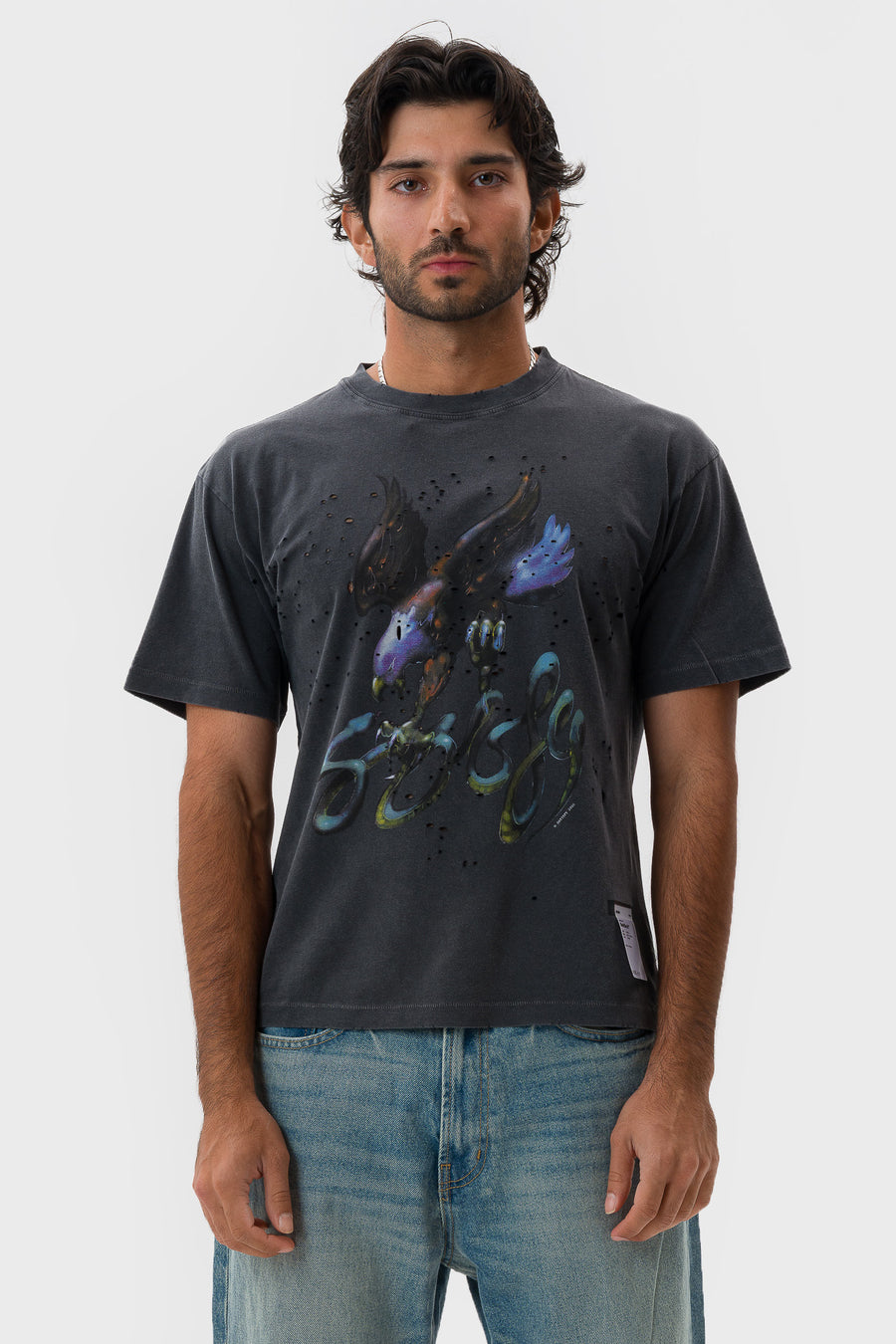 Satisfy MothTech™ Eagle T‑Shirt in Aged Black - Notre