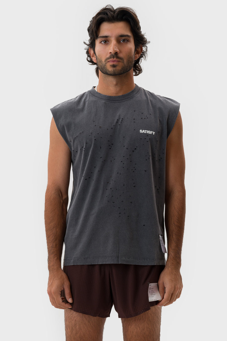 Satisfy MothTech™ Muscle T-Shirt in Aged Black - Notre