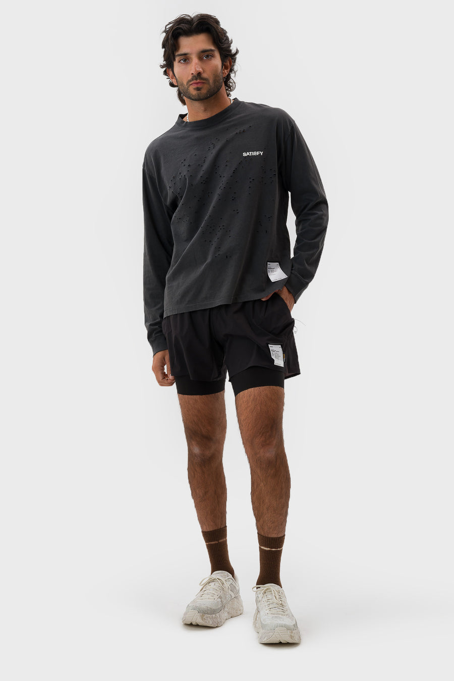 Satisfy Rippy™ Cordura® 5" Trail Short in Black - Notre
