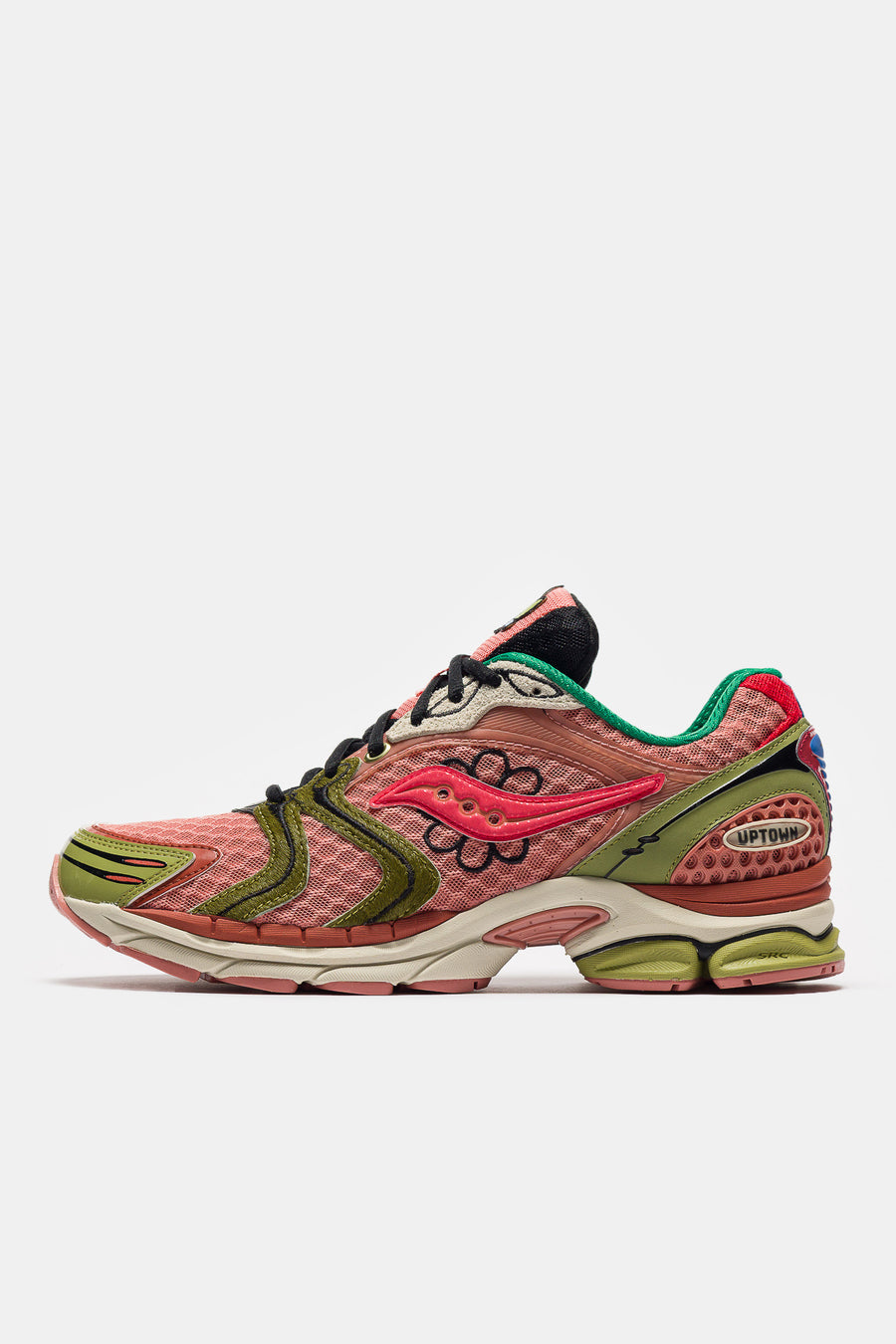 Saucony Jae Tips ProGrid Triumph 4 Sneaker in Peach/Leaf - Notre