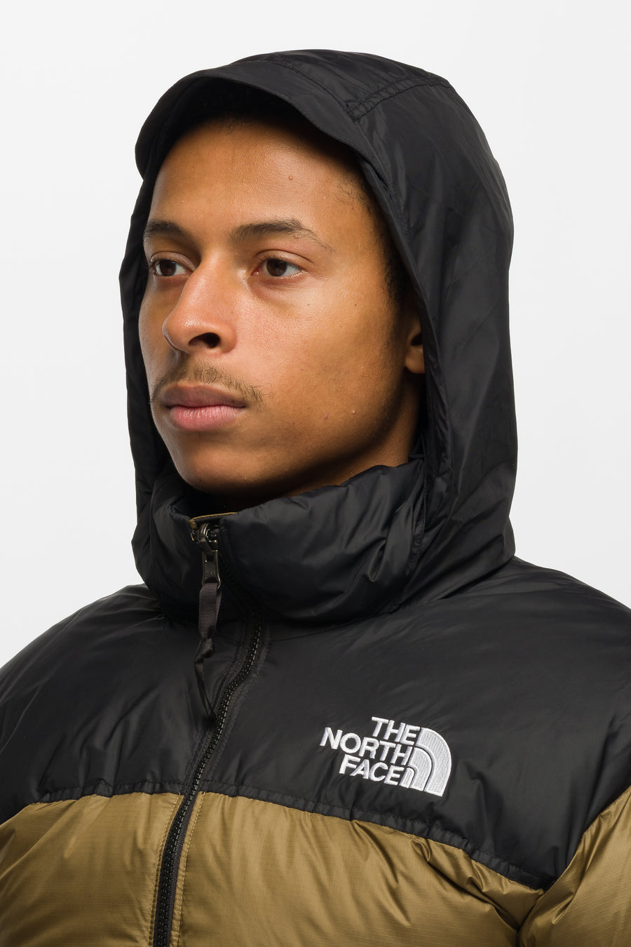 The North Face 1996 Retro Nuptse Jacket in Caraway Seed/TNF Black - Notre
