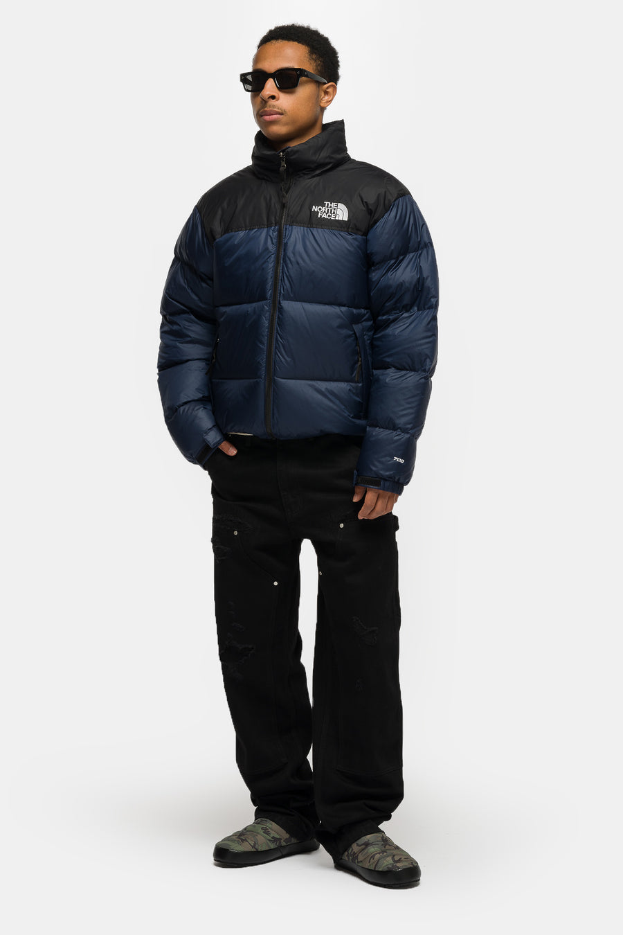 The North Face 1996 Retro Nuptse Jacket in Summit Navy/TNF Black - Notre