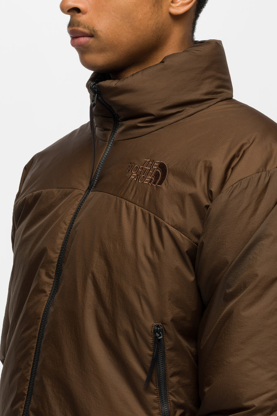 The North Face Pertex Nuptse Reversible Jacket in Dark Chestnut/TNF Black - Notre