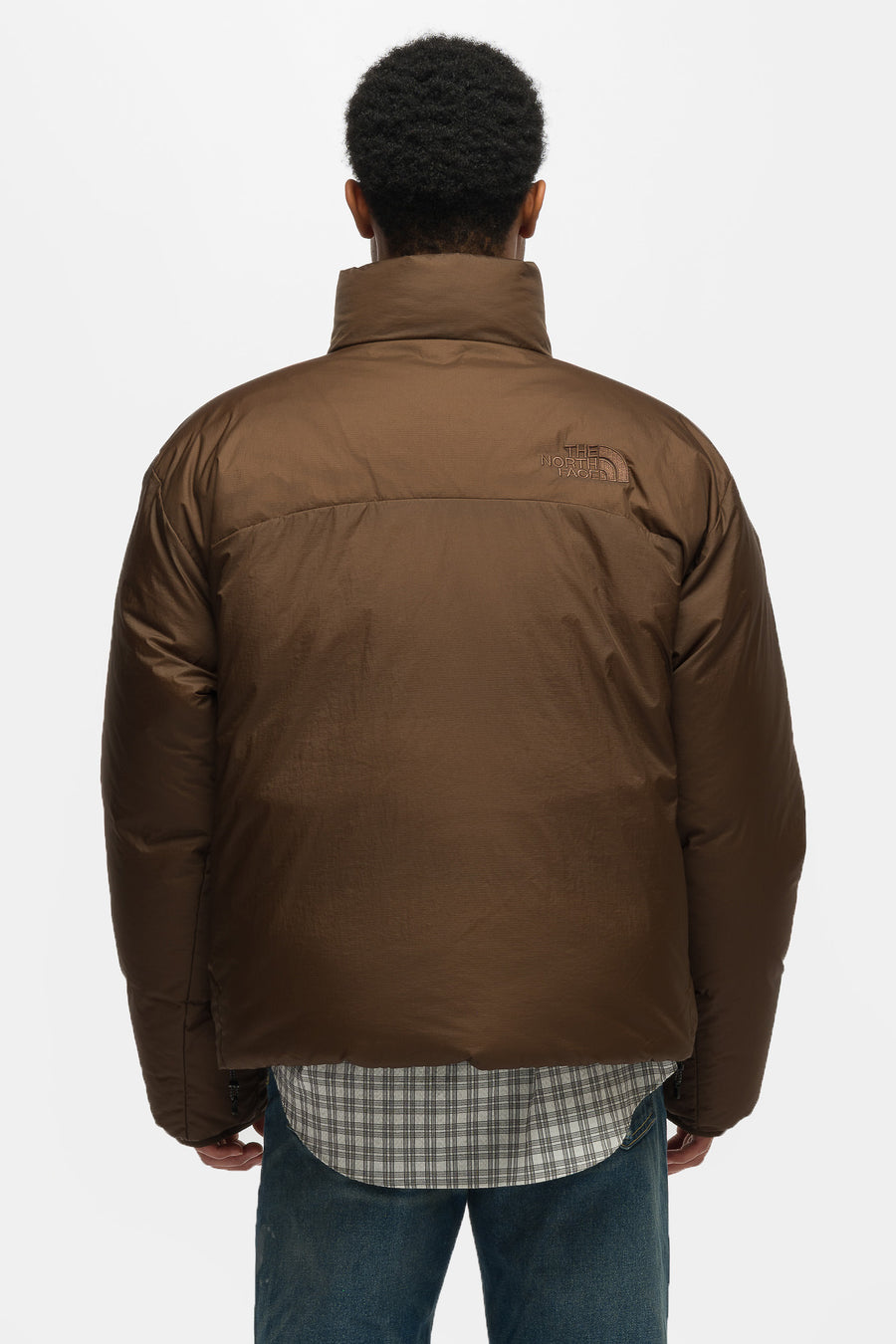 The North Face Pertex Nuptse Reversible Jacket in Dark Chestnut/TNF Black - Notre