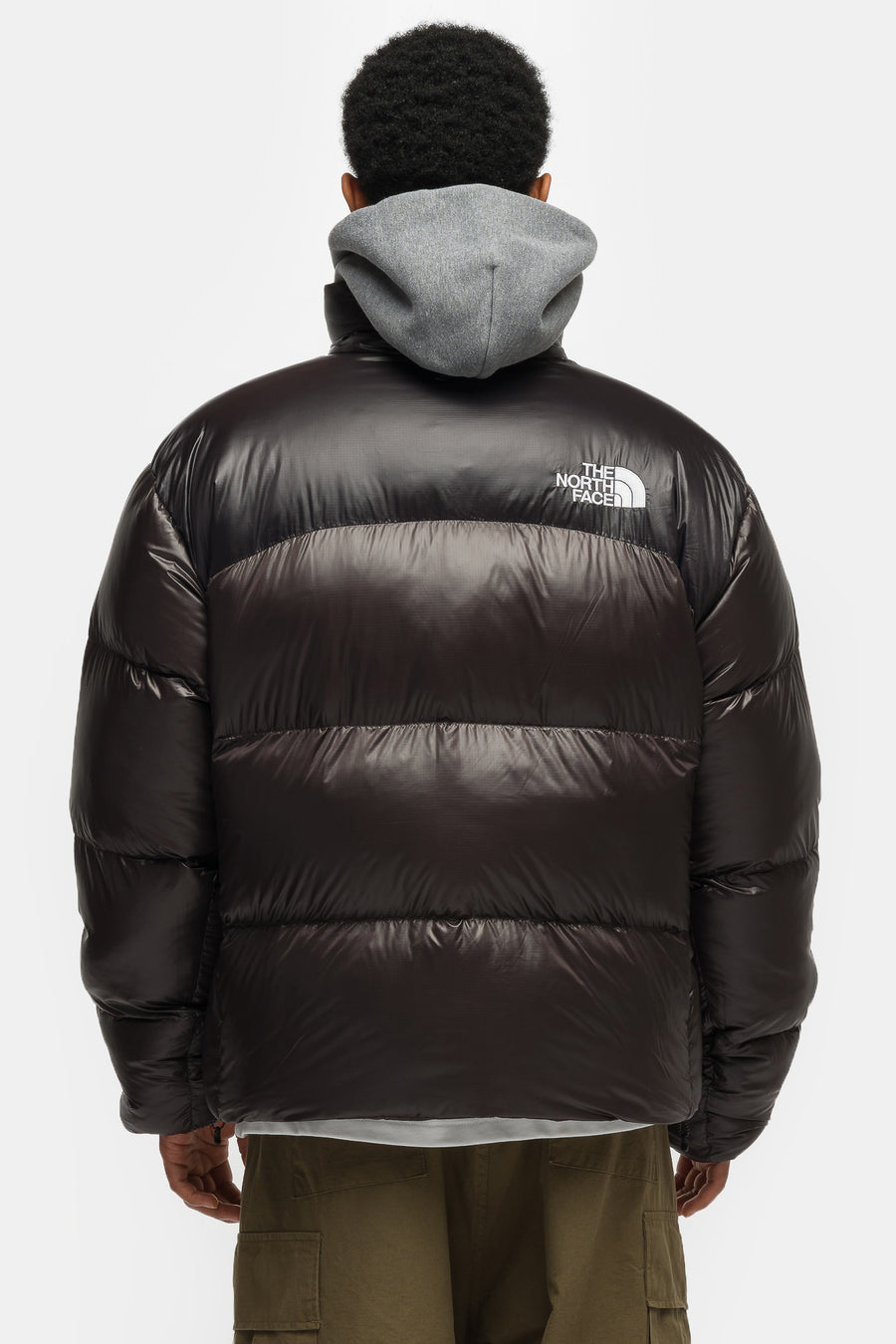 The North Face Pertex Nuptse Reversible Jacket in Lead/TNF Black - Notre