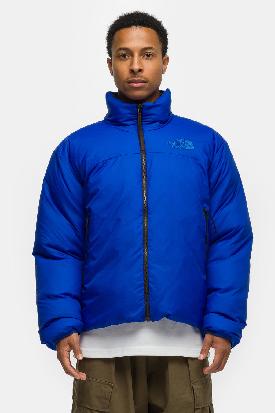 The North Face Pertex Nuptse Reversible Jacket in TNF Blue/TNF Black - Notre