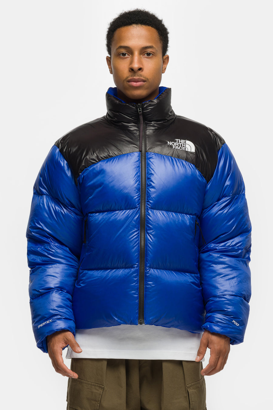The North Face Pertex Nuptse Reversible Jacket in TNF Blue/TNF Black - Notre