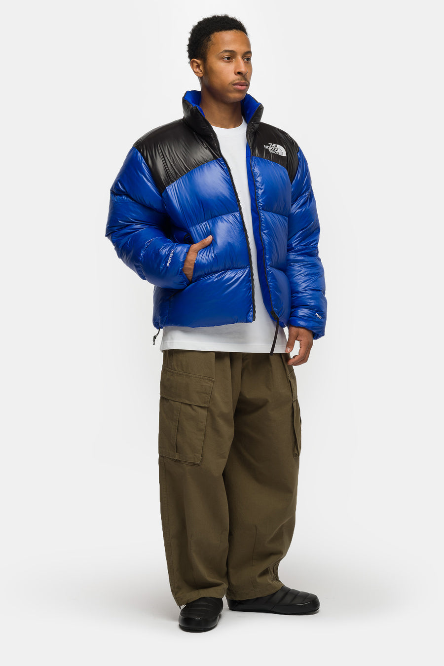 The North Face Pertex Nuptse Reversible Jacket in TNF Blue/TNF Black - Notre