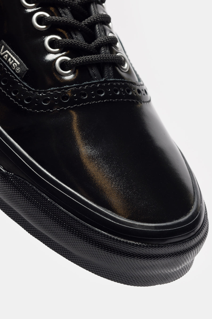 Vans OTW Authentic 44 Siped Vibram Sneaker in Gloss Leather Brogue Black - Notre