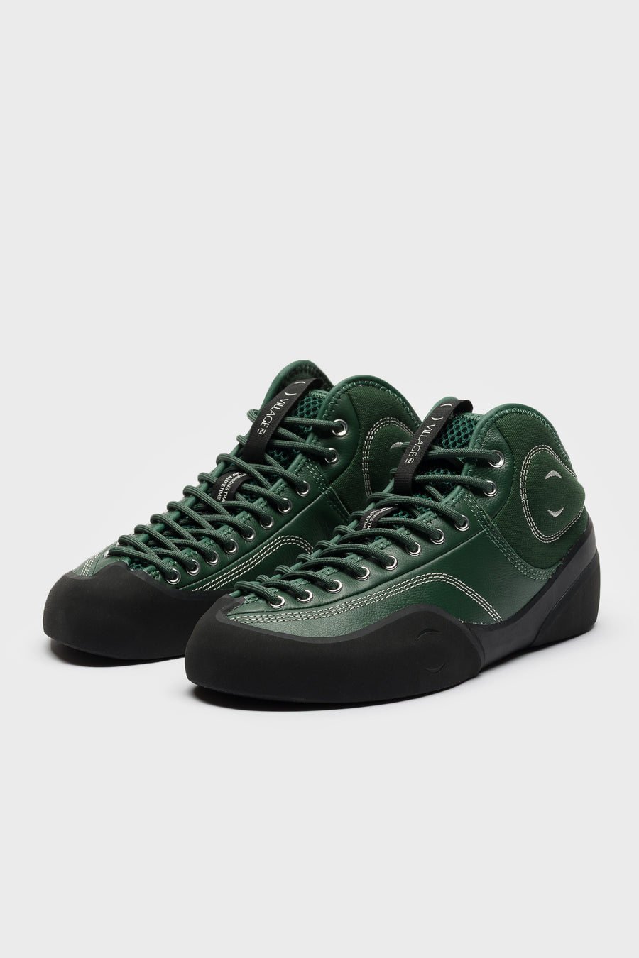 Village PM 1 Mid PM Sneaker in Green/Natural Black - Notre