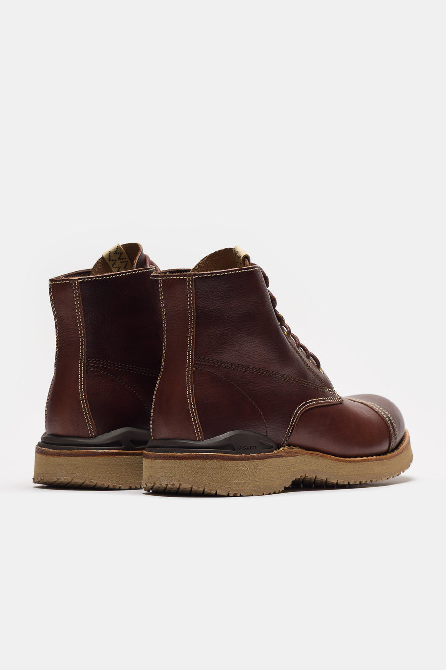 visvim Virgil Cap-Folk Boot in Dark Brown - Notre