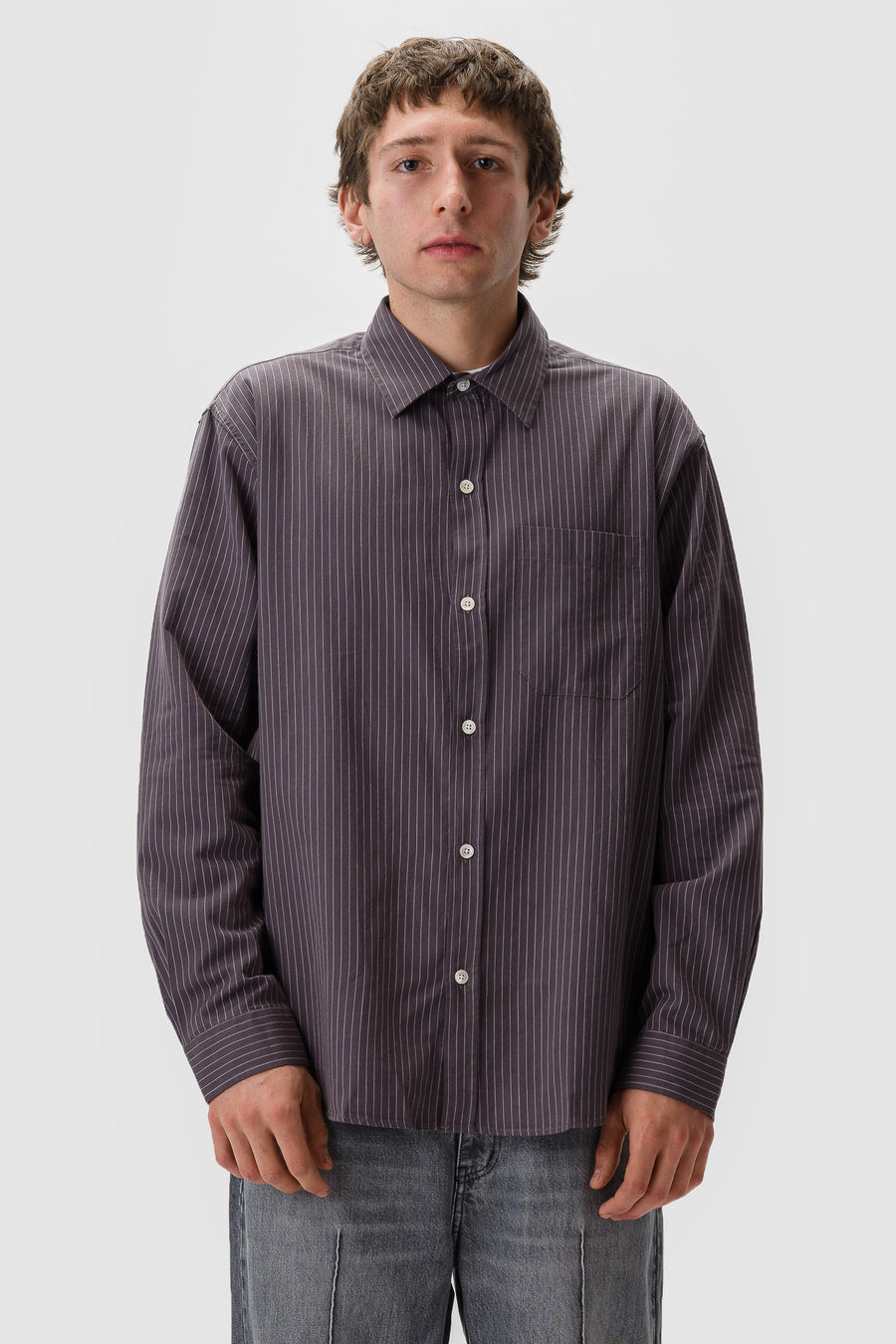 Distant Shirt in Blush Stripe