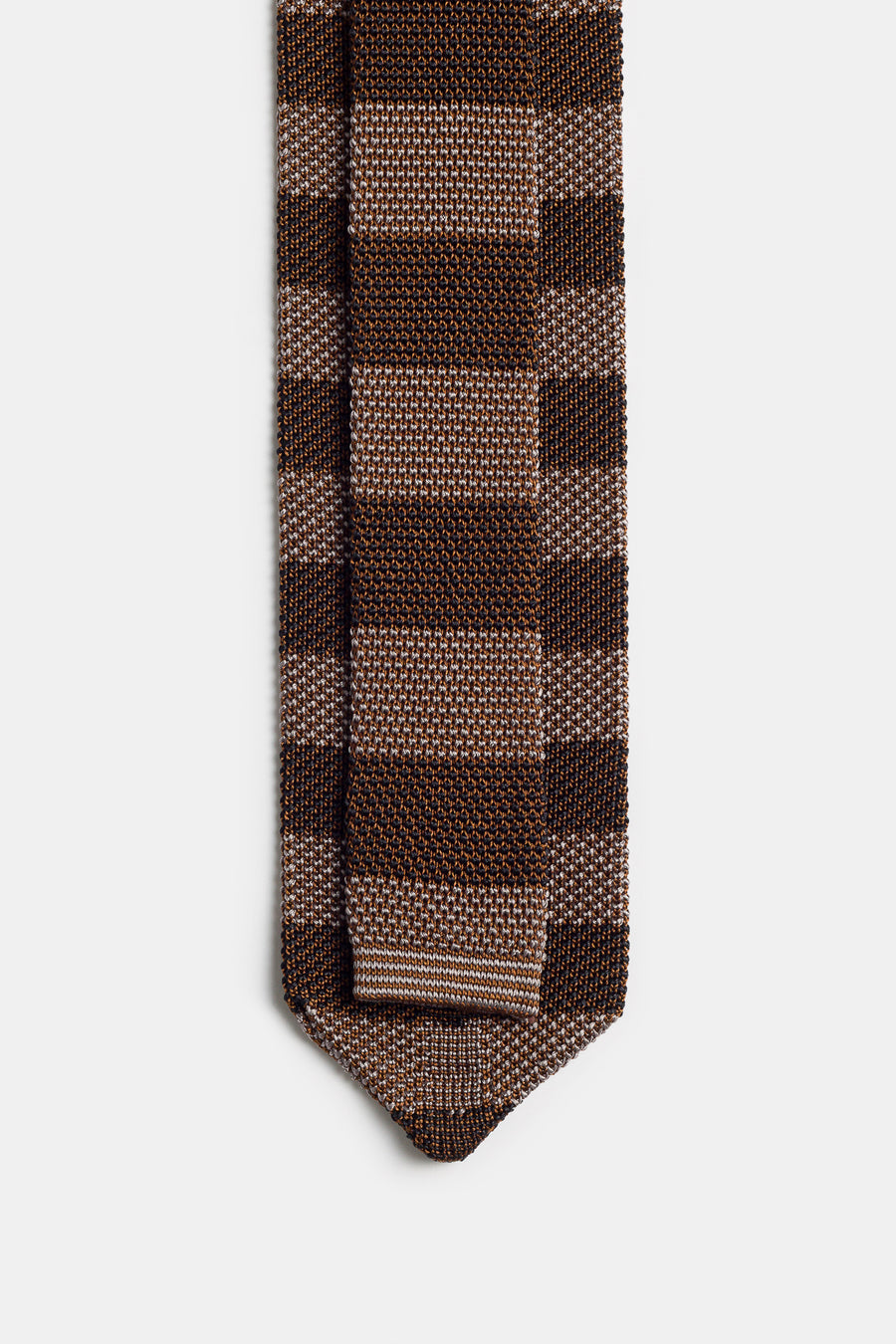 mfpen Formal Tie in Brown Candy Stripe - Notre