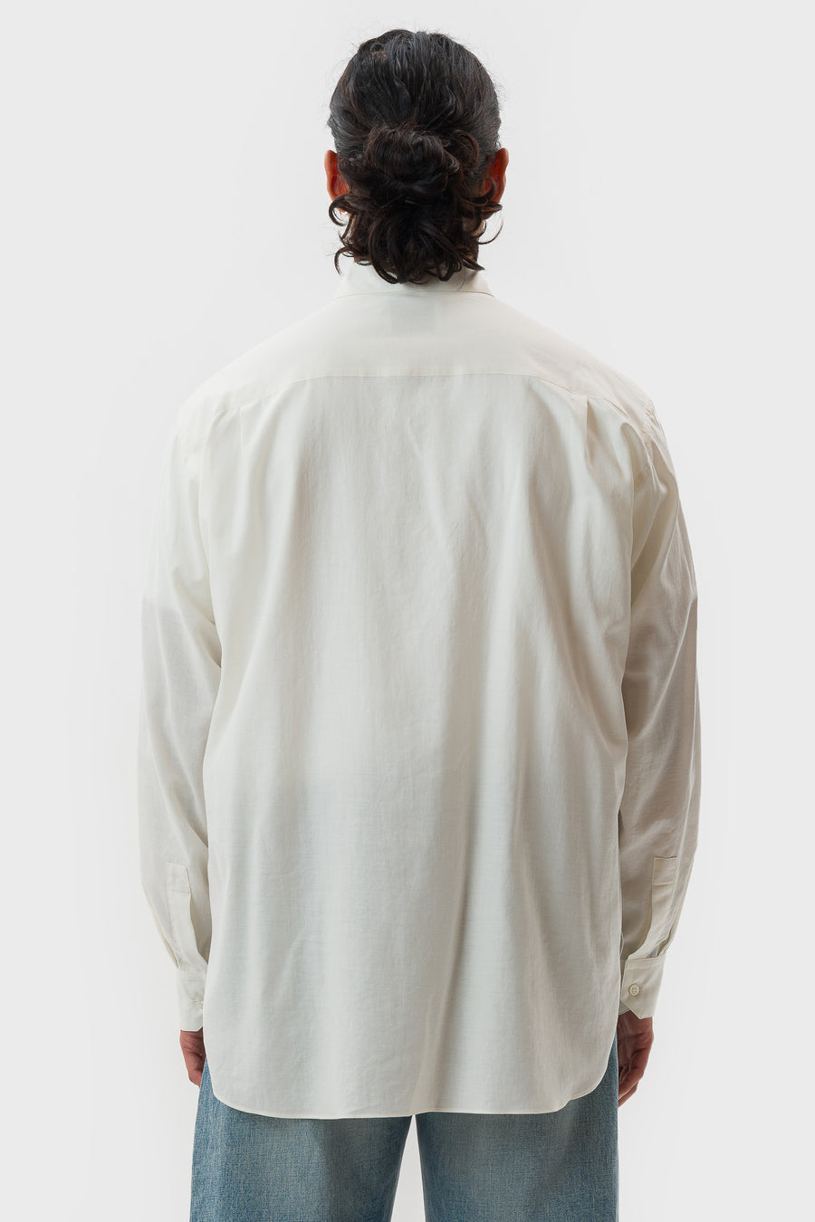ssstein Cotton Silk Oversized LS Shirt in Cream - Notre