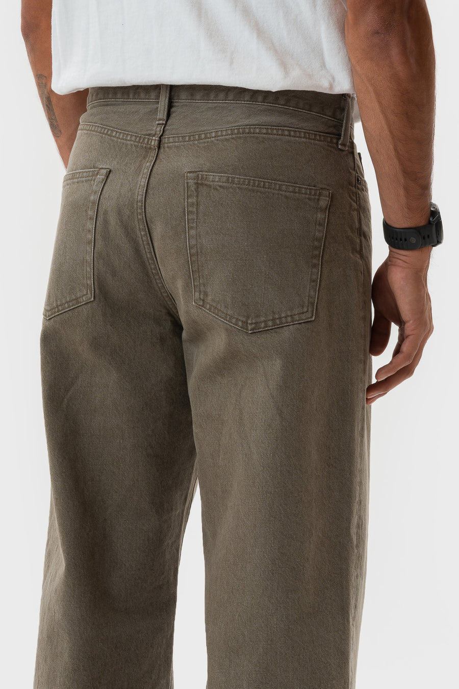 ssstein Loose Color Denim Pant in Khaki - Notre