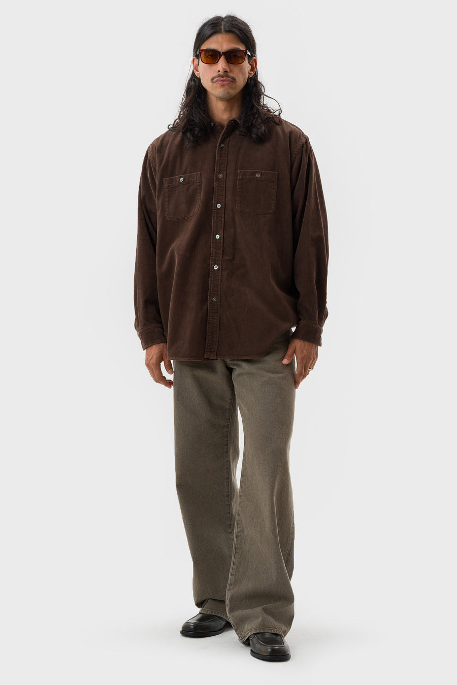 ssstein Loose Color Denim Pant in Khaki - Notre