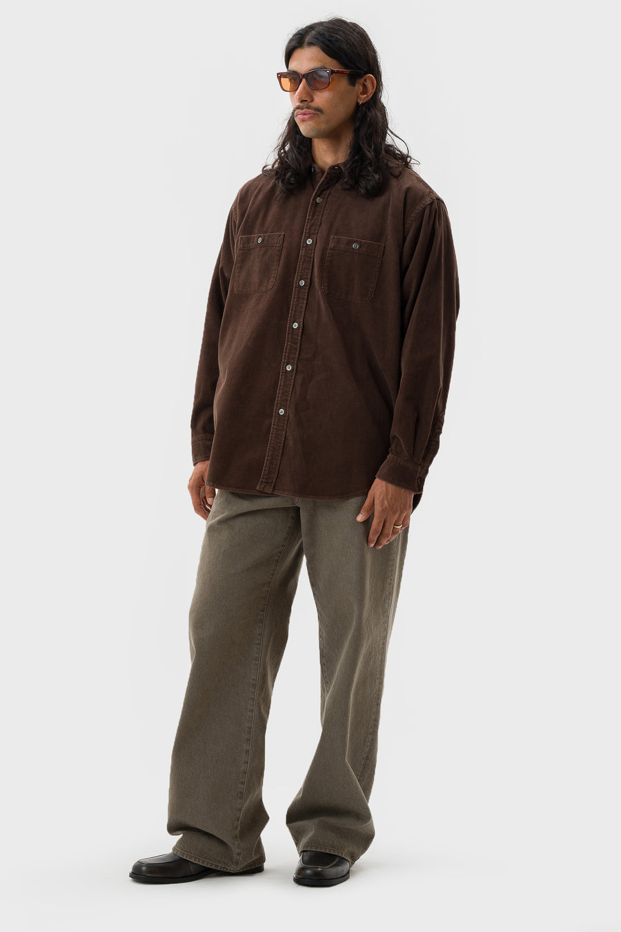 ssstein Vintage Corduroy Shirt in Brown - Notre