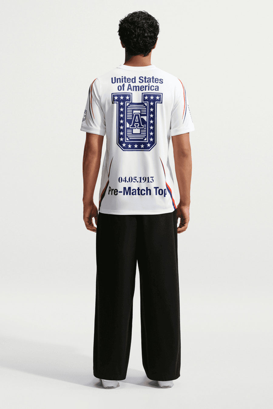 Nike V.A.A. x USA Academy Pro Soccer Top in White/Deep Royal Blue - Notre
